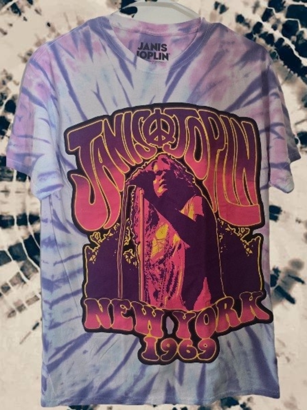 Tie-Dye Graphic Tee in Purple & Pink